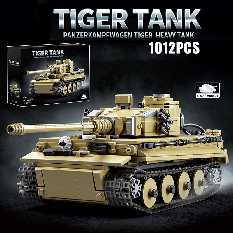 Lego Compatible Military Tank - Militär 1000-teiliger Deutscher Tiger Schwerer Panzer
