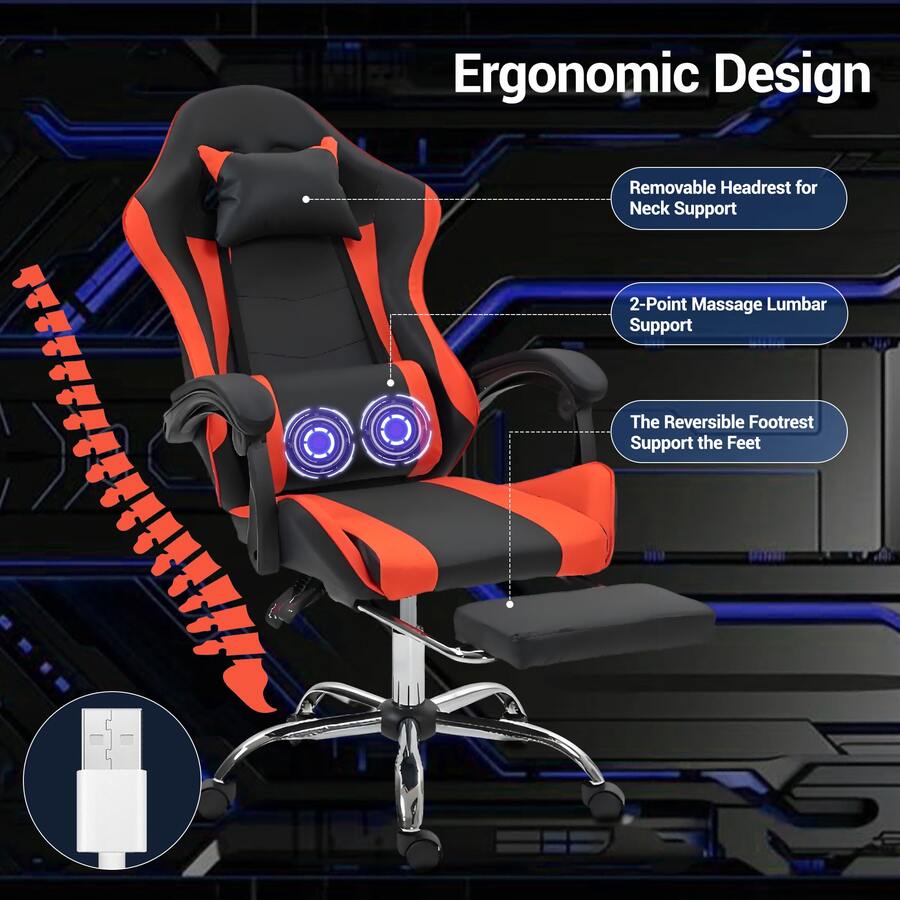 Gaming-Stuhl mit Massagefunkti – Video Games Bewertung und Preis