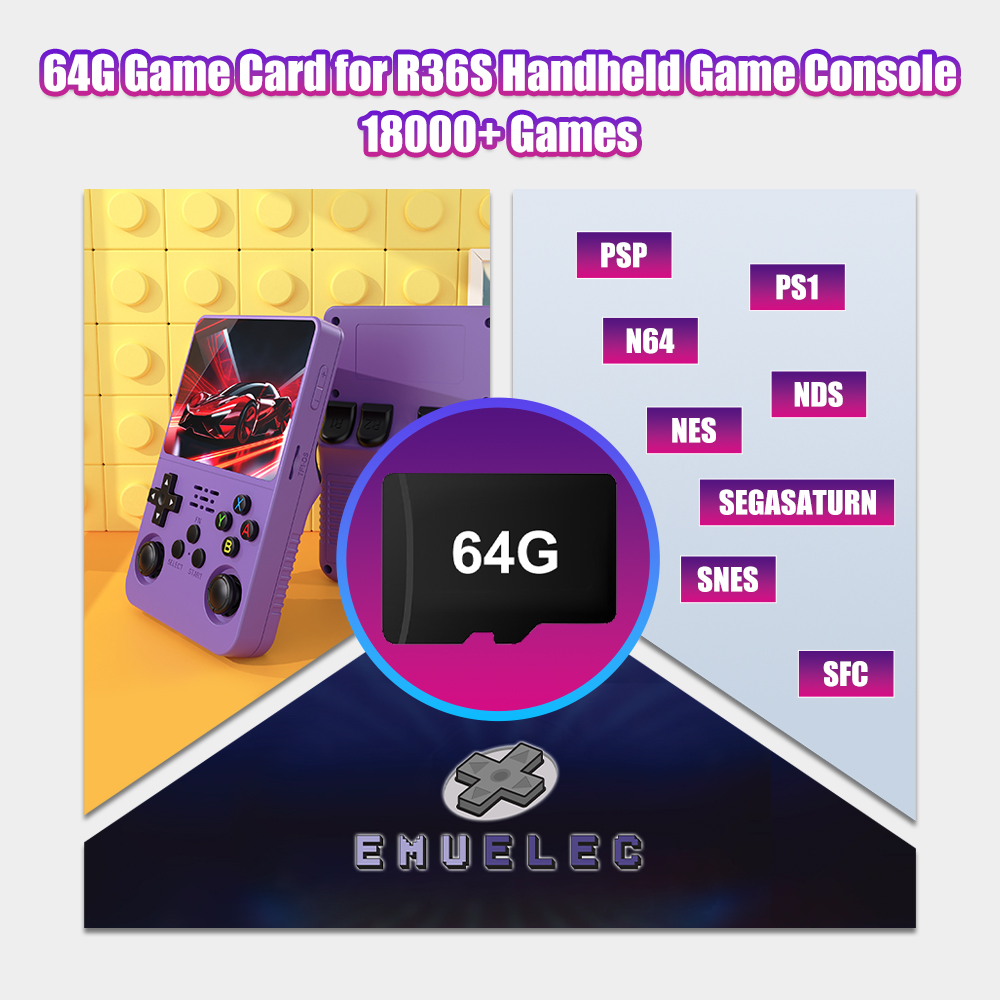 64G Game TF-Karte für R36S Vid – Retro Handheld Game Console R36S Bewertung und Preis